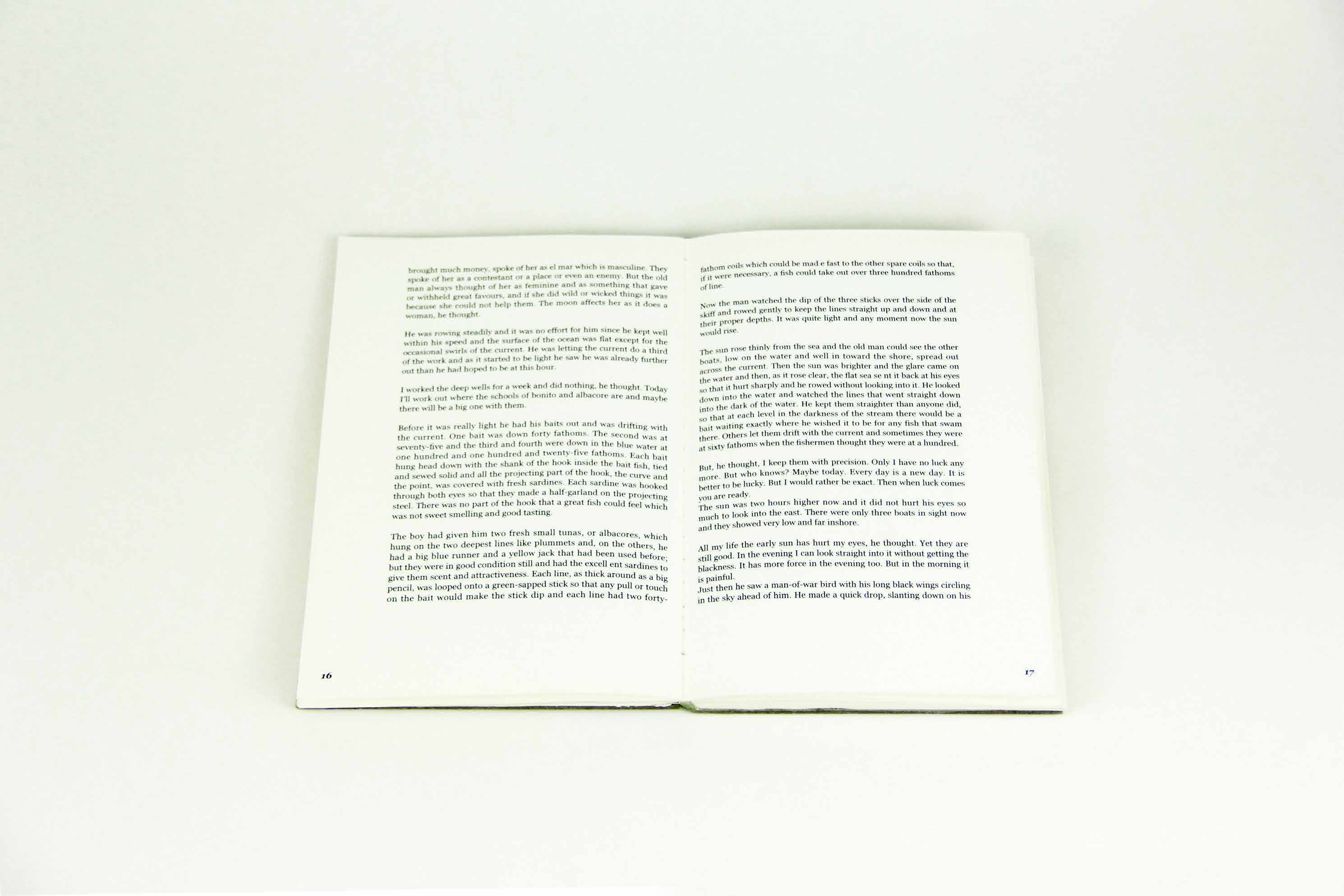 Interior text spread showing pages sixteen and seventeen